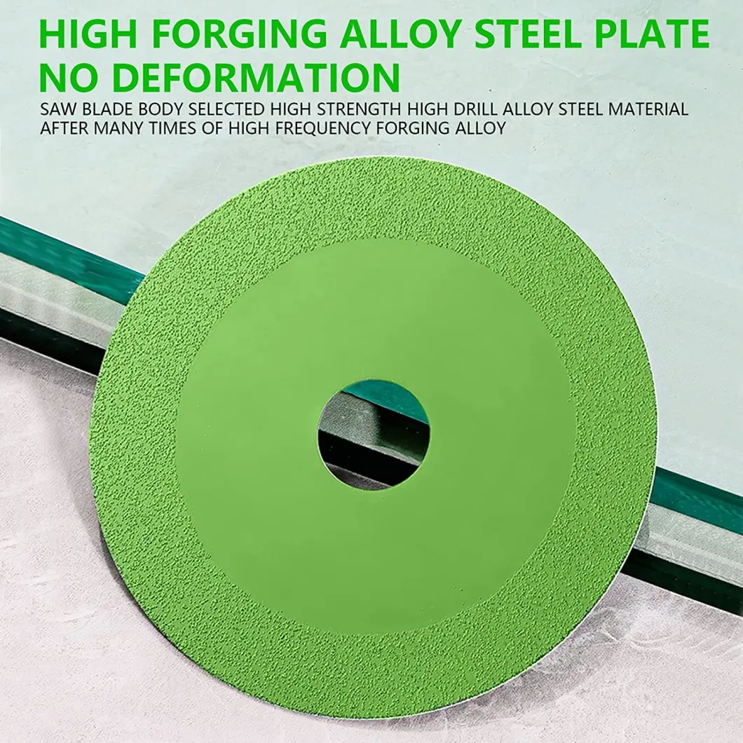 Glass Cutting Disc Ultra-Thin Diamond Saw Blade for Jade Crystal Wine Bottles Ceramic Cutting Floor Tile Polishing Grinding for Angle Grinder 4′ ′